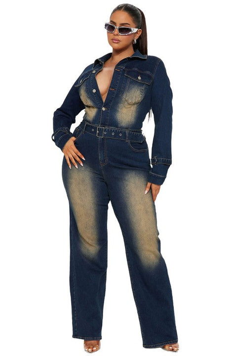 WOMEN FASHION DENIM JUMPSUIT