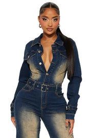 WOMEN FASHION DENIM JUMPSUIT