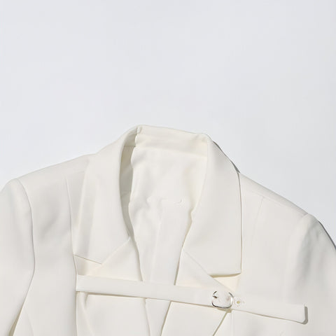 Fashion Slim Fit Patchwork Suit Jacket For Women