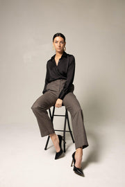 Womens Straight Leg Wool Pants – Tailored Wool Trousers