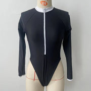 Gurrl Surfing Sport Long Sleeves Women One Piece Swimsuit