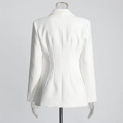 Fashion Slim Fit Patchwork Suit Jacket For Women