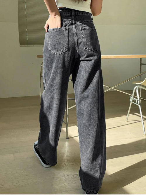 Women High Rise Denim Jeans(Size32)(Colorgrey)