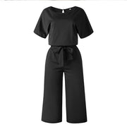 Women Summer Short Sleeve Jumpsuit
